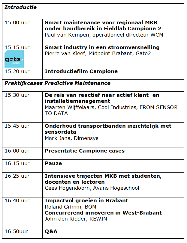 Programma Campione 2 event