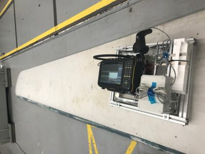 ultra sonic sensor for blade inspection web